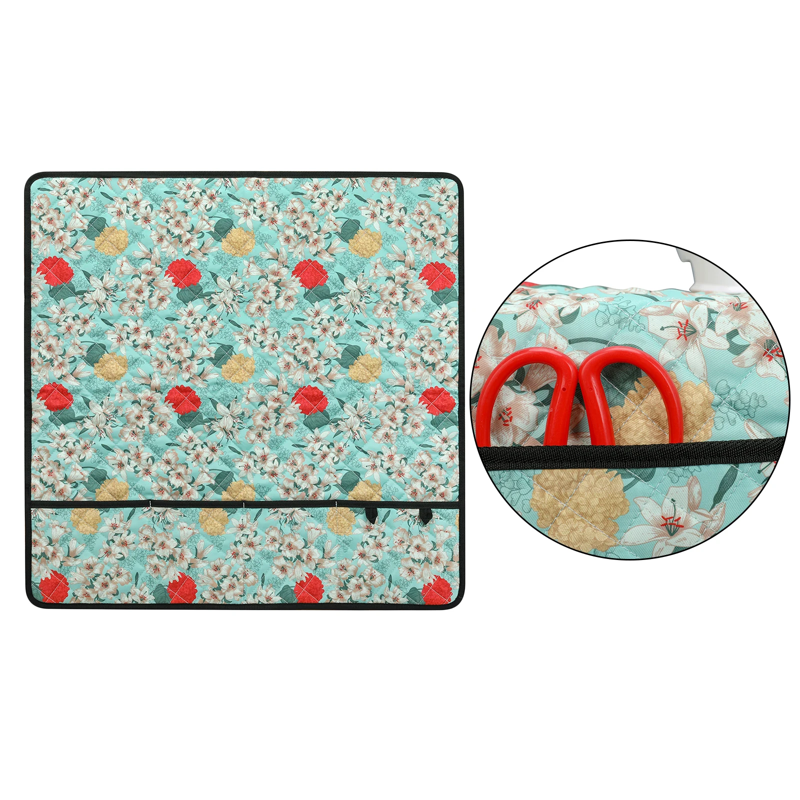

Square Sewing Machine Pad Dust Cover w/ Pockets Sewing Machine Accessories