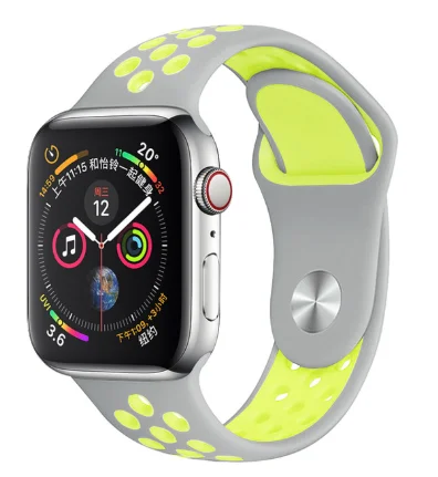 12 Band for Apple Watch 5 4 3 2 1 42MM 38MM soft Breathable strap Silicone Sports bands for Nike+ Iwatch series 5 4 3 40mm 44mm - Цвет ремешка: 12
