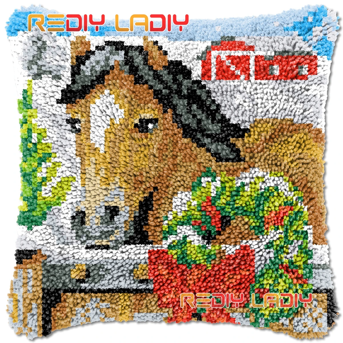 Крюк с защелкой Рождественский Чехол на подушку лошадь кружево Наборы не