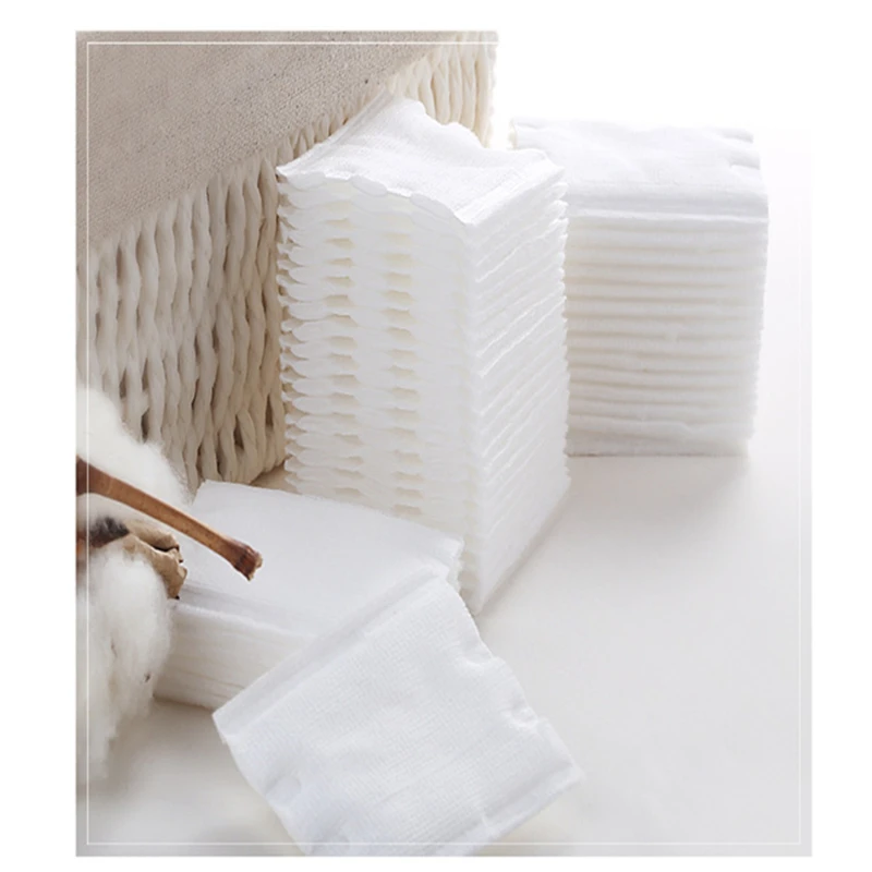 

222pcs Skin Care Soft Cotton Cleansing Wipes Nail Art Polish Wipe Face Makeup Removal Cleaning Pad 6*5cm