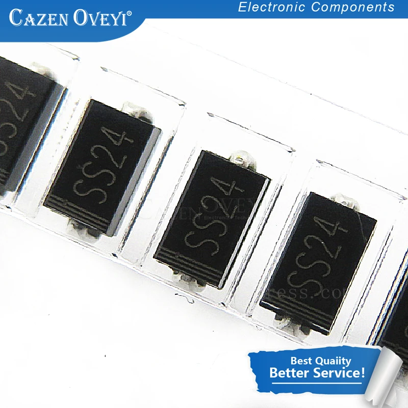 100 шт./лот диод Шоттки SS24 2A 40V SMA SR240 DO 214AC SMD в наличии|Диоды| |