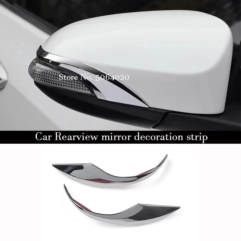 

ABS Chrome Car Side Rearview Mirror Protect Streamer Cover Trim Car Styling For Toyota C-HR CHR 2016-2020 accessories 2pcs