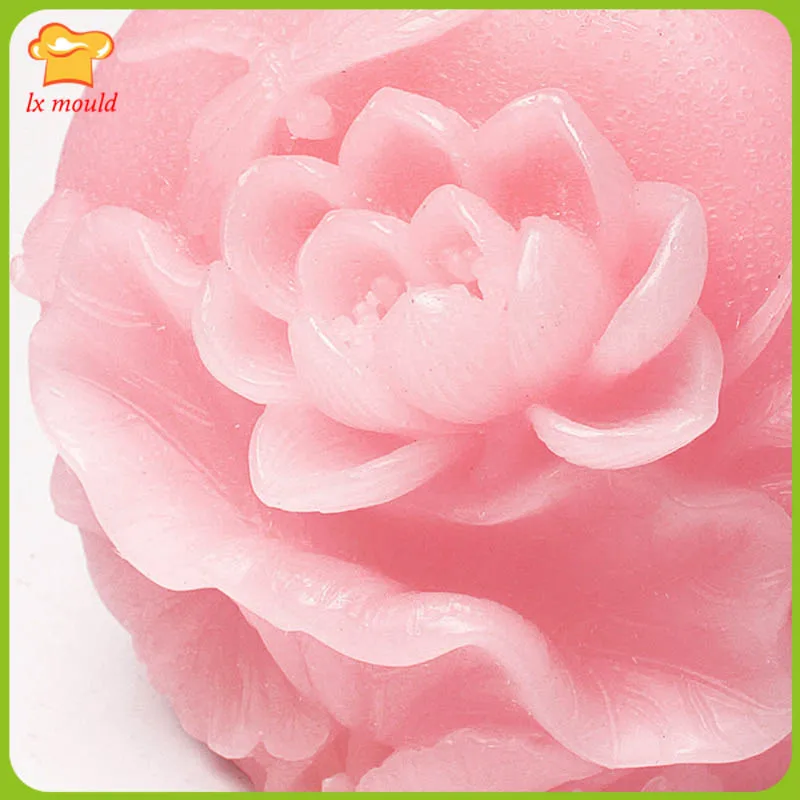 New lotus candle silicone mold wedding birthday plaster resin cake home decoration hand tools | Дом и сад