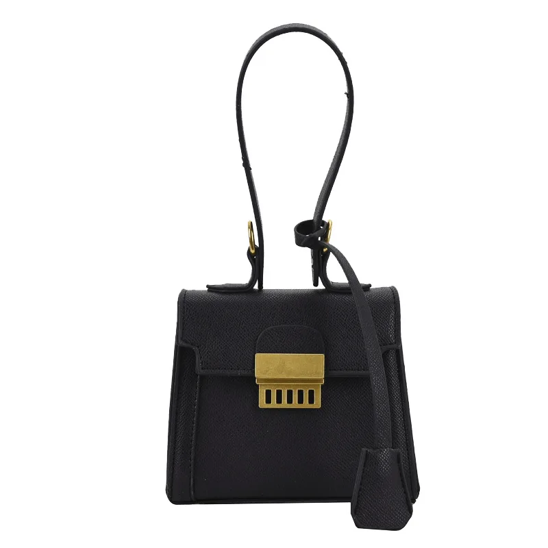 

Fashion Small Square Bags For Women 2021 Luxury Handbags Purse Brand Designer PU Leather Shoulder Bag Crossbody Bags Top-Handle