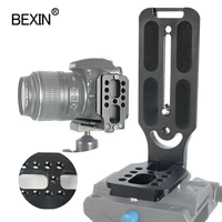 bexin tripod dslr camera arca swiss quick release l plate l shape bracket holder hand grip with 14 screw for canon nikon sony