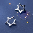 Серьги-кольца женские из серебра 925 пробы, гипоаллергенные, трехмерные