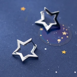 Серьги-кольца женские из серебра 925 пробы, гипоаллергенные, трехмерные