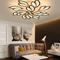modern minimalist led ceiling lamp 2021 nordic creative bedroom dining kitchen maple leaf acrylic chandelier indoor lighting