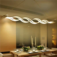 nordic style wave design chandelier for living room dining room foyer lights chandelier led lighting ac 85 260v black white lamp
