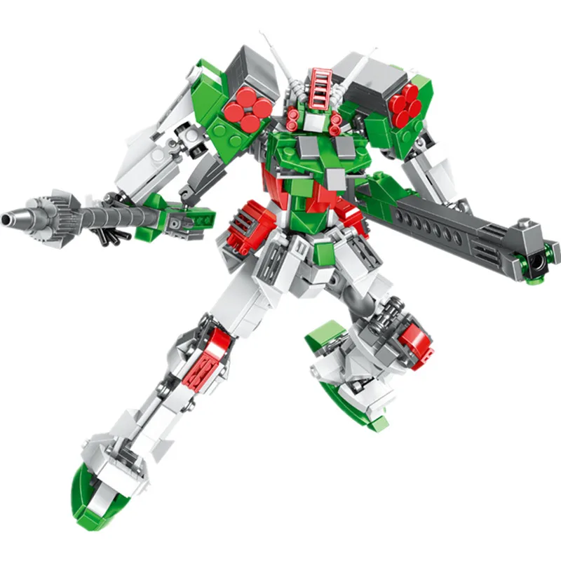 

Anime GUNDAM Mecha Barbatos SAZABI EXIA Buster Robot Model Puzzle Assemble Building Blocks kids Toys Gift