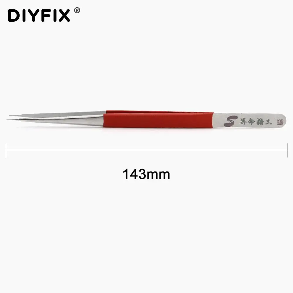 DIYFIX ультраточный Прямой пинцет 1 шт. антимагнитный электропинцет для мобильный