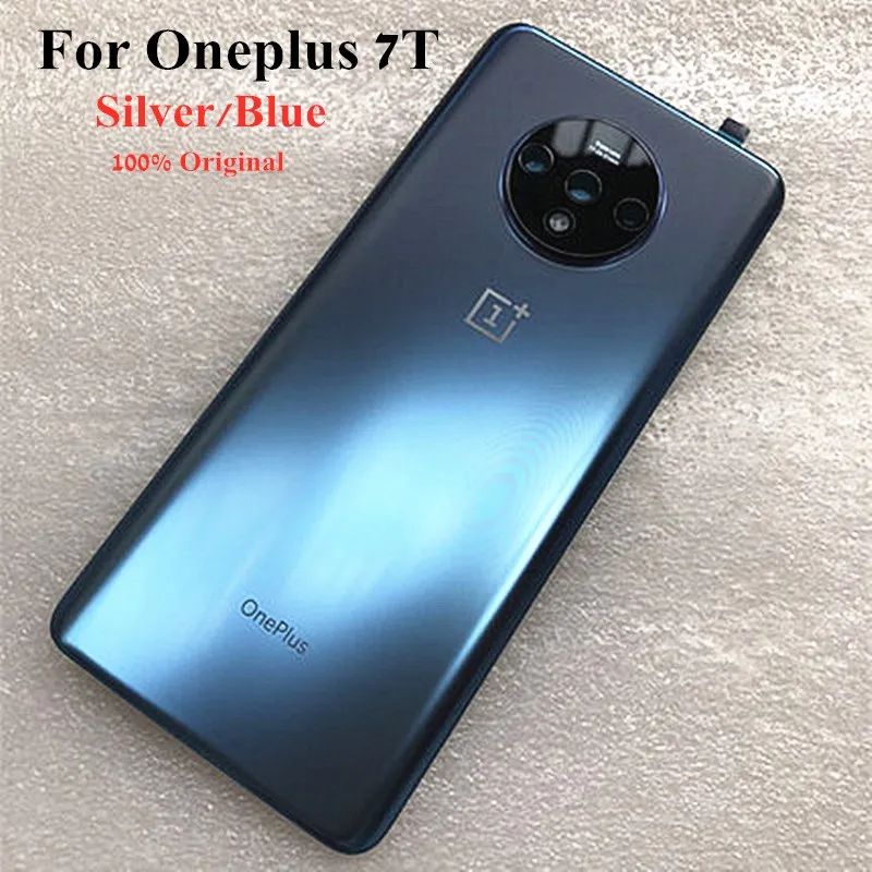 100% оригинальная задняя крышка для Oneplus 7T 1 + стеклянная корпуса с объективом