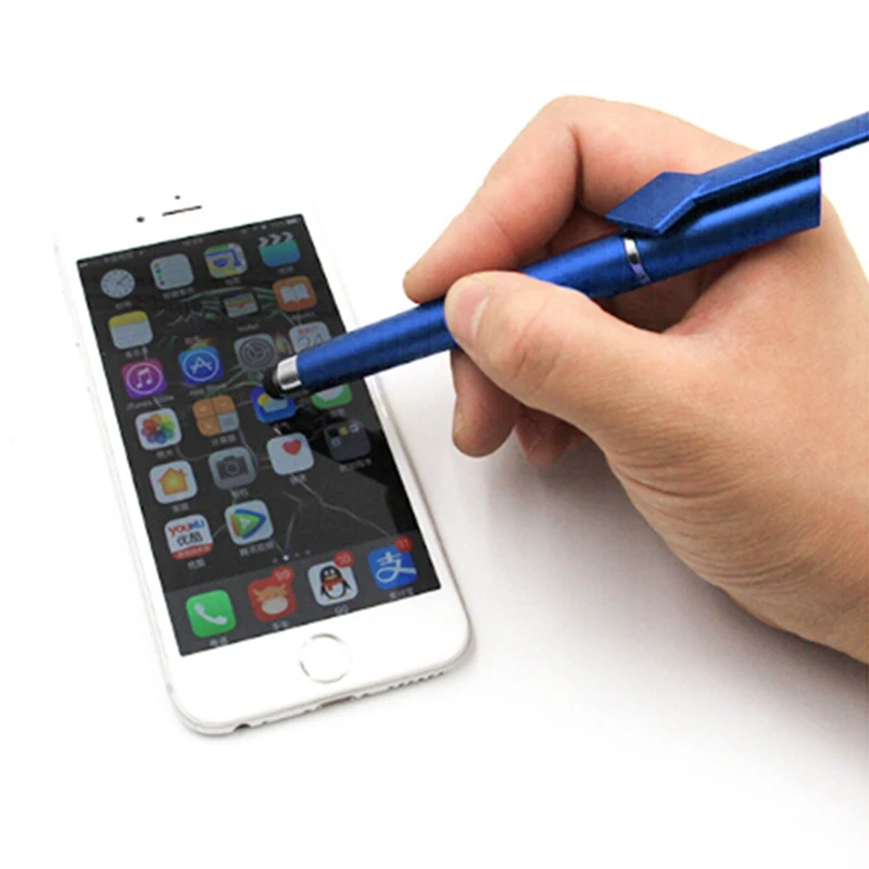 Multi-function Mobile Phone Stylus + Ball pen Stand Holder Gift Advert ad Logo Custom Picture DIY for Iphone 6 7 | Мобильные