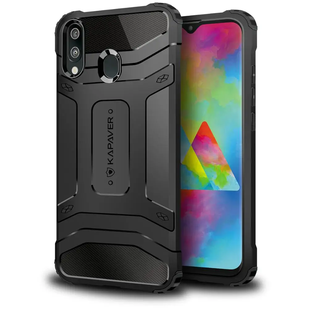 KAPAVER®Чехол для samsung Galaxy M20 жесткий прочный твердый черный ударопрочный Тонкий