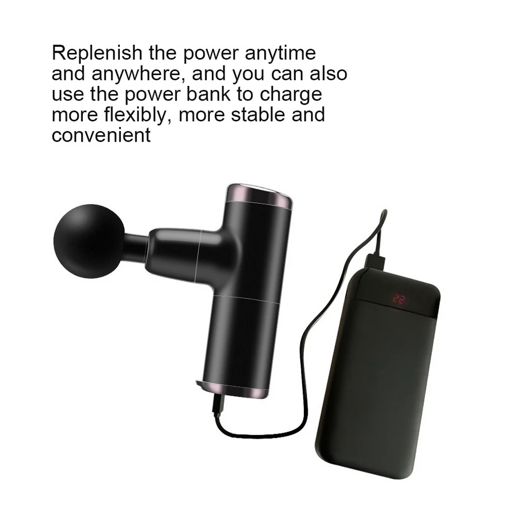 

Mini 4Heads Massage Gun Electric Deep Muscle Fascial Body Massager Small Fitness Equipment Acid Relief Pain Relax Fascia Gun