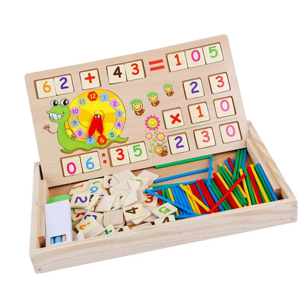 

Educational Wooden Number Toys Number Timing Drawing Learning Toys With Graffiti Board And Chalk Erasers Wooden Puzzle Box For B