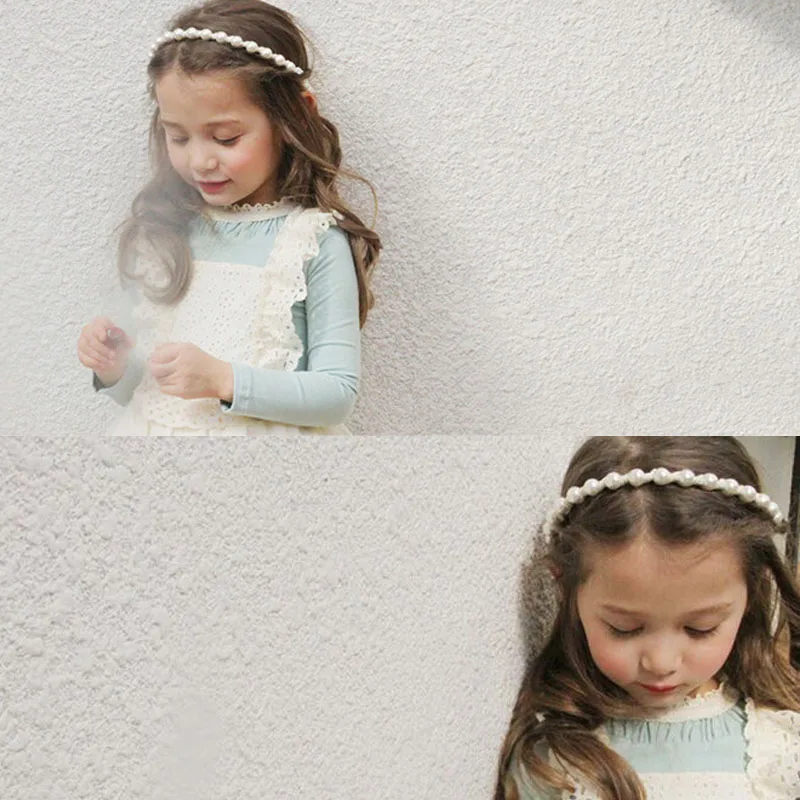 

Korea Lace Flower Pearl Head Band Hair Accessories lovely embroidery Headband for Grils Hair Band Hair Bow Princess 4
