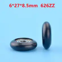 20 шт./100 шт. 6*27*8 5 мм 626ZZ подшипник с пластиковым шкивом POM Shell Сферический радиус 3 алюминиевый 3D