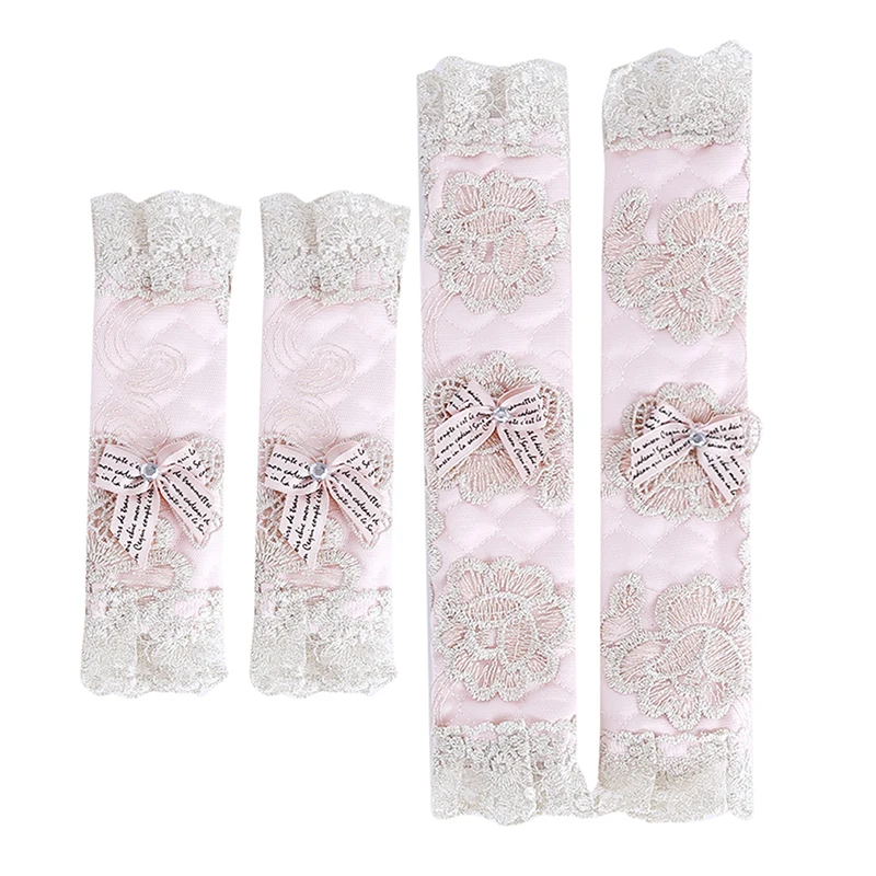 1 пара кружева цветок горошек дверь/крышка ручки холодильника Практичная ручка