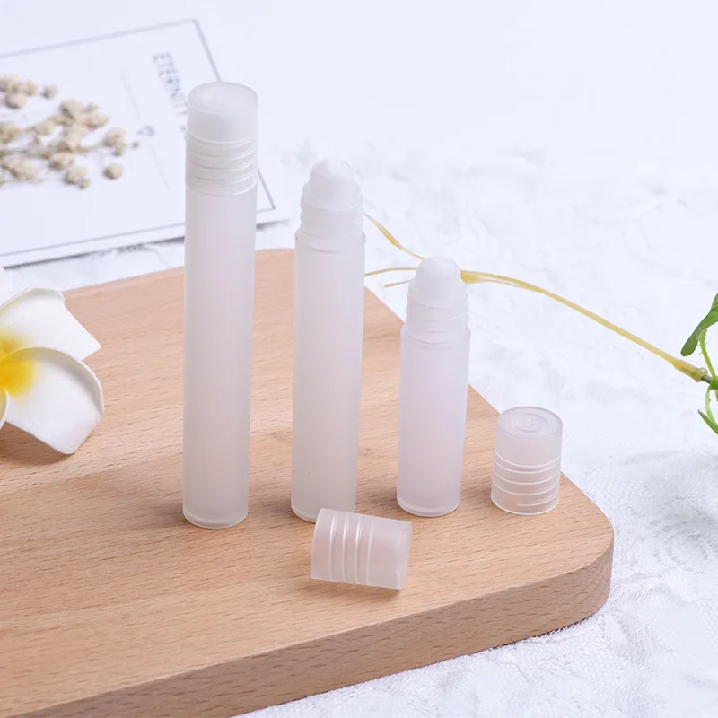 Новые матовые прозрачные пластиковые бутылки с роликами духи бальзам образец