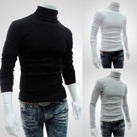 mens slim turtleneck long sleeve tops pullover warm stretch knitwear sweater mens high neck thermal underwear top keep warm hot