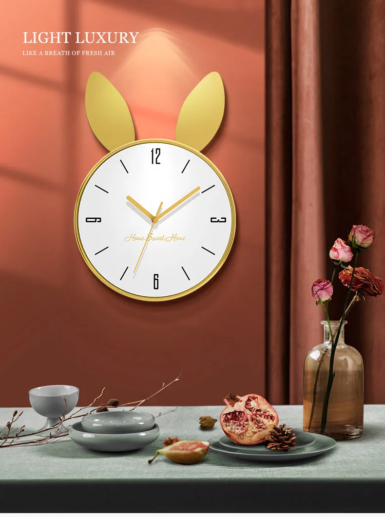 

Creative Animals Wall Clock Modern Design Luxury Fun Simple Wall Clock Nordic Design Wall Watch Wandklok Wall Decorations BI50WC