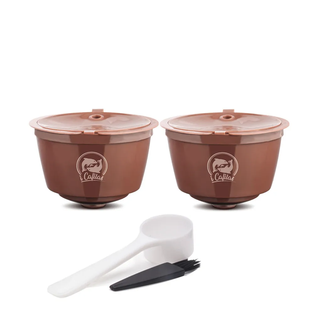 2pcs Brown ICafilas Crema Кофе фильтр для Dolce Gusto Refillable 3rd поколения Dolci Gusto многоразового пользования Кофе капсулы корзины - Цвет: 2pcs Brown