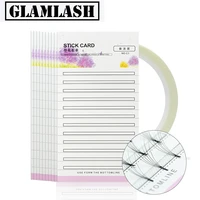 glamlash eyelash extension storage card premade fans volume lash storage 2mm sticky strip false eyelashes paper card makeup tool