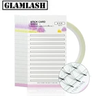 Карточка GLAMLASH для хранения накладных ресниц, готовые вееры, объем для хранения ресниц, 2 мм, липкая лента, бумажная карточка для накладных ресниц, инструмент для макияжа