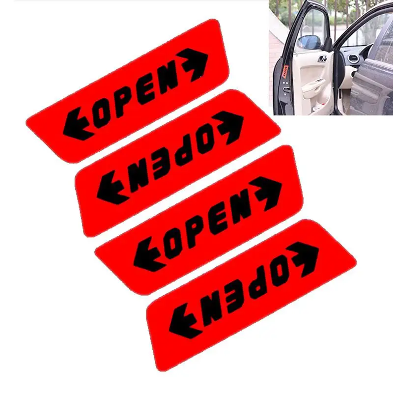 4 шт./компл. розничная продажа светоотражающие красные открытые слова двери