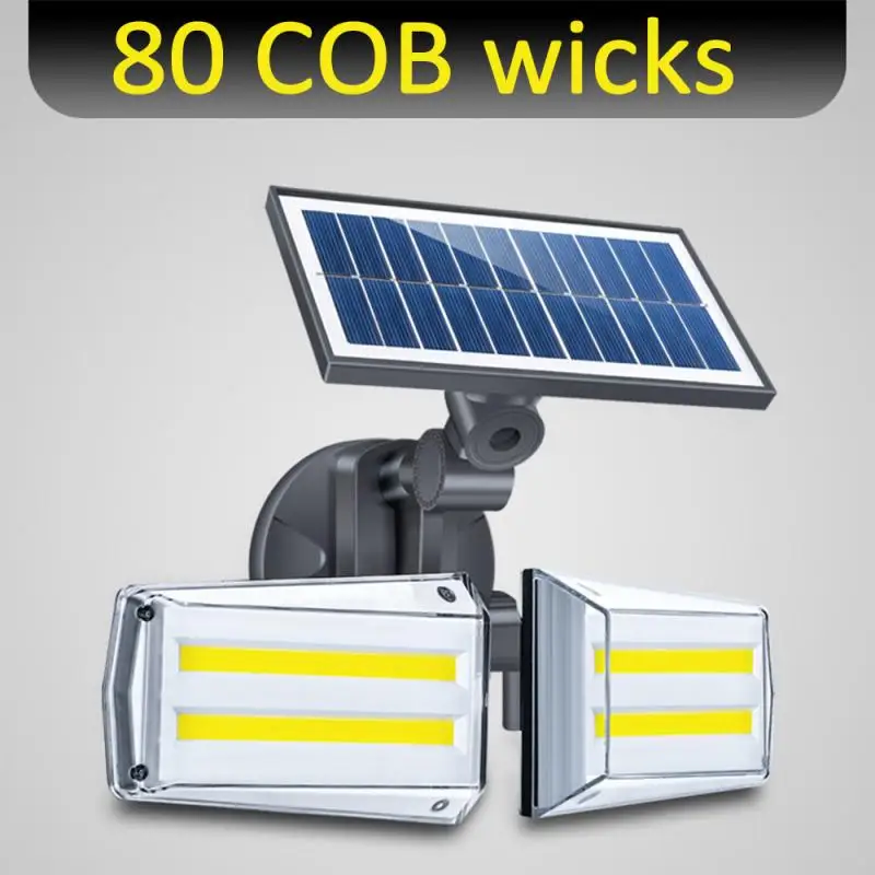 20 Вт 42LED/80COB двусторонний солнечный светильник IP65 водонепроницаемый настенный светильник радиолокационный СВЧ индукционный светильник roatable наружный садовый светильник