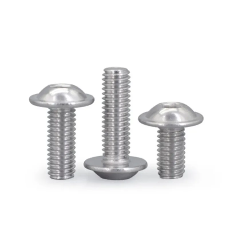 5-50pcs m2 m2.5 M3 M4 M5 M6 m8 m10 304 Stainless Steel Hex Hexagon Socket Round Button Flange Head With Washer Collar Screw Bolt |