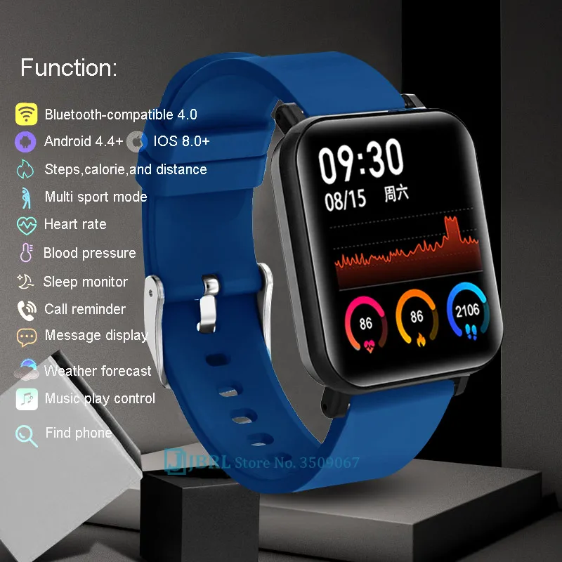 

2021 Smart Watch Men Women Heart Rate Blood Pressure Smartwatch Sport Fitness Tracker Smart Clock For Android IOS Smart-watch