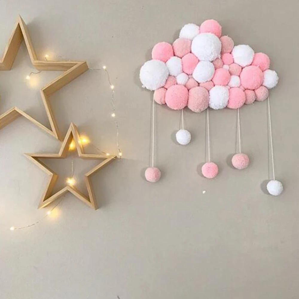 Скандинавские украшения для детской комнаты девочек Плюшевые настенные Детские