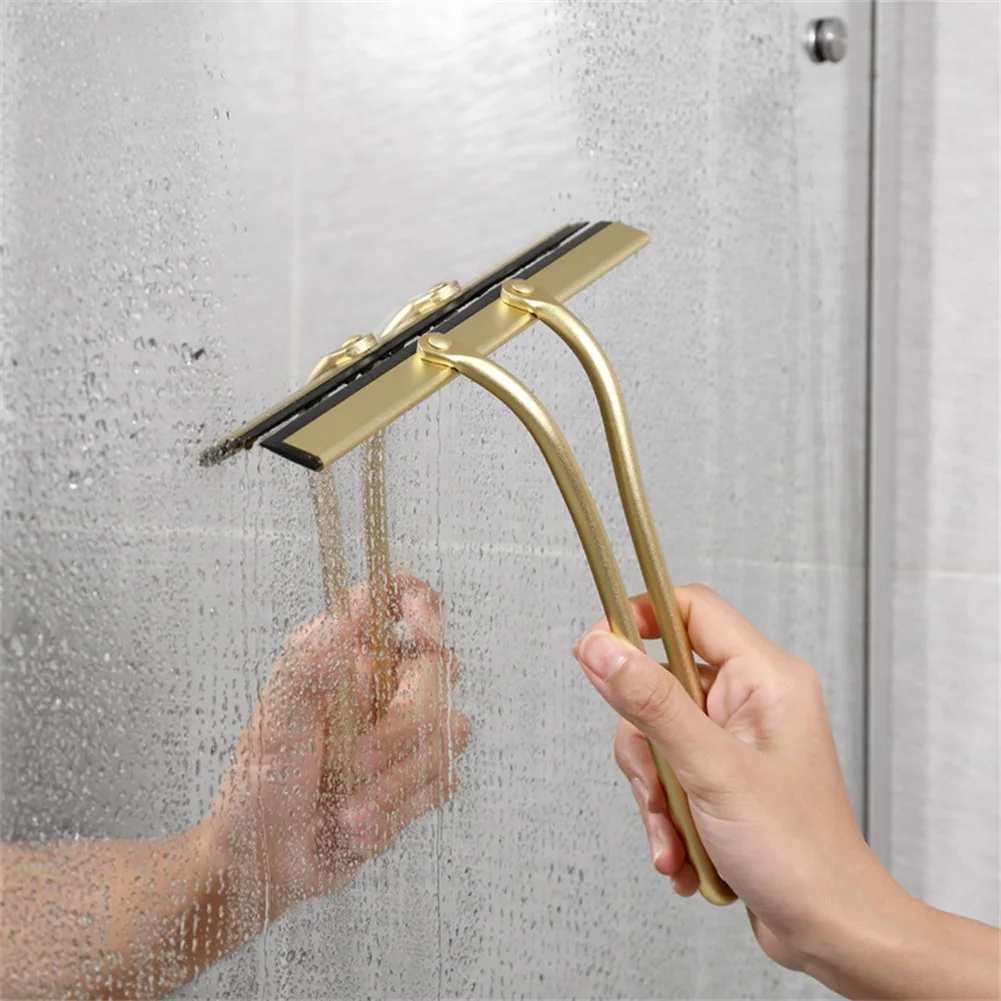

Silicone cleaning tool window glass scraper golden wiper for bathroom shower room car wiper tool