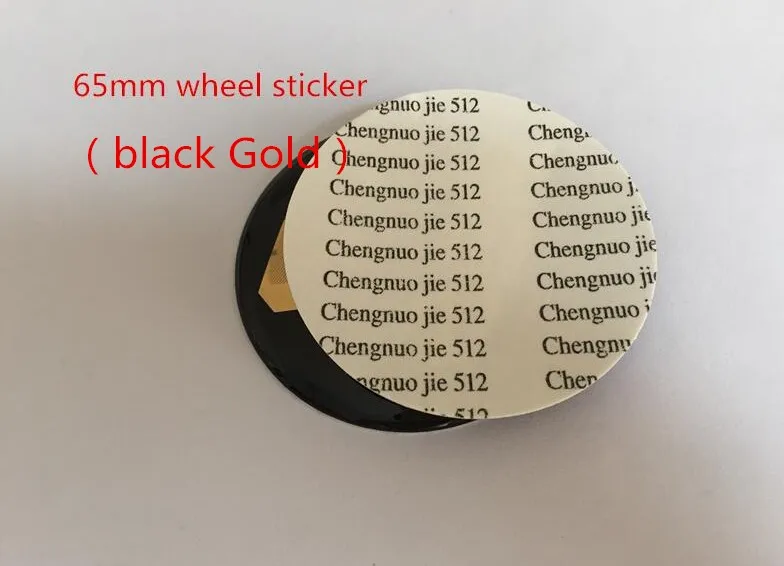 65mm black gold 4 шт. 56 мм 60 мм 65 мм 70 мм центральный колпак на колесо автомобиля значок пылезащитные Чехлы эмблема наклейка автомобиль аксессуары для укладки - Название цвета: 65mm black gold