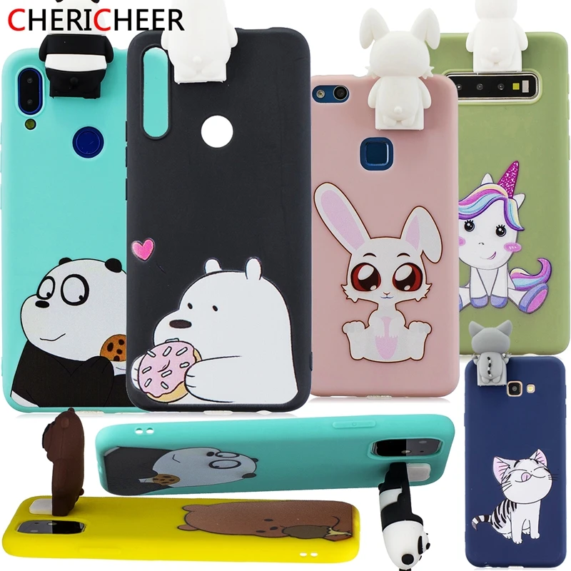 3D мультфильм кролик медведь стенд Игрушки P Smart Z чехол для huawei игрушечные
