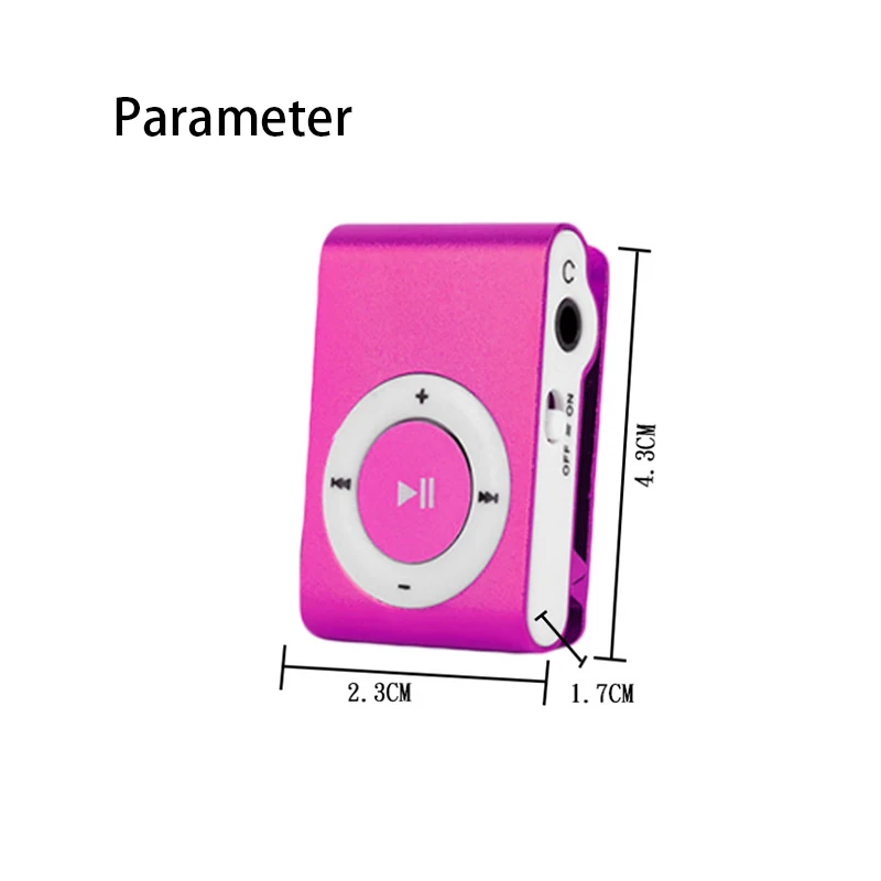 Мини USB клип MP3 плеер поддерживает 32 Гб используйте FM Радио Видео для
