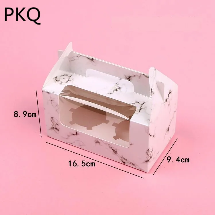 20 шт. 4 размера крафт-бумага коробка с ручками для кексов белая картонная упаковка