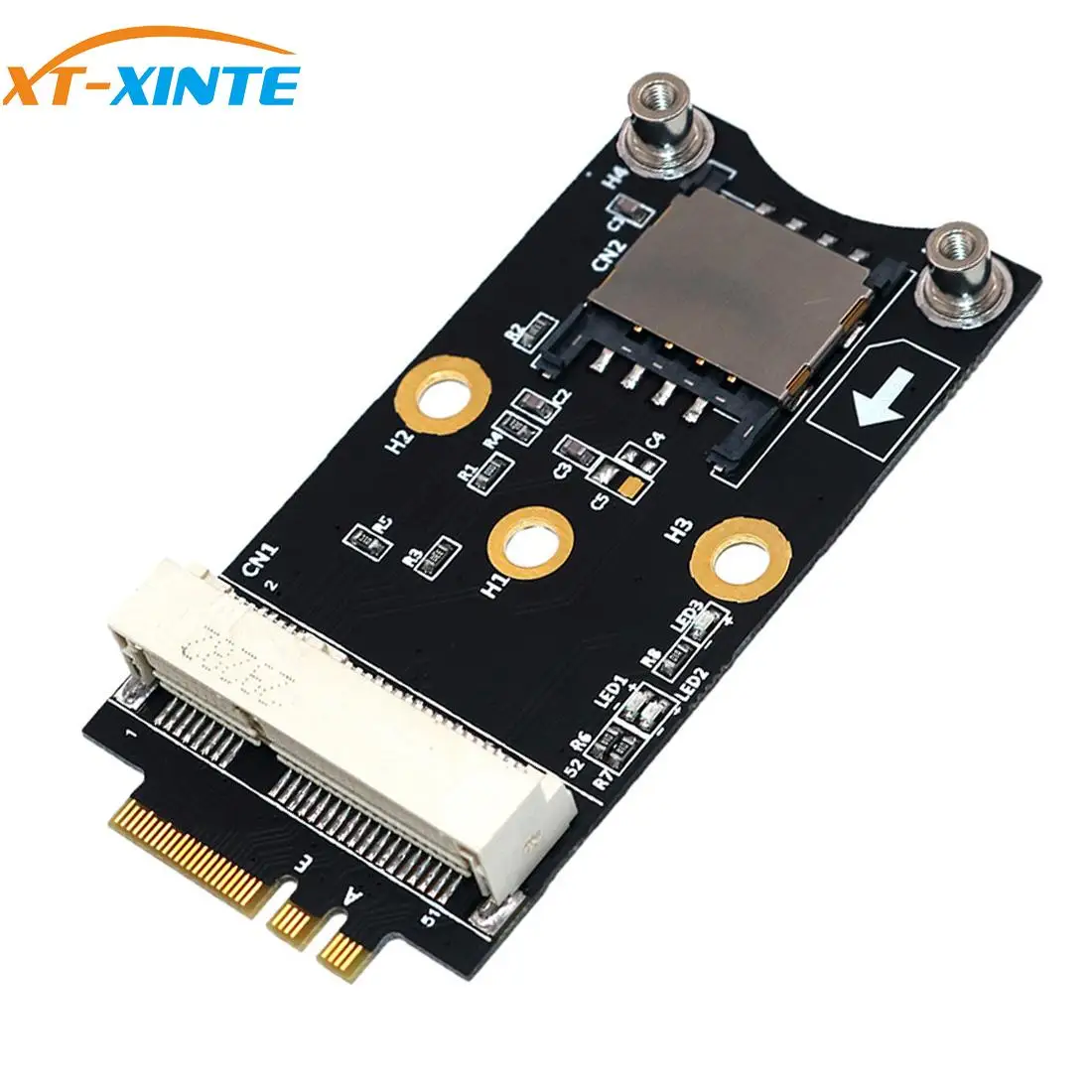 

XT-XINTE Mini PCI-E to M.2 Key A/E Adapter Rise Card with SIM Card Slot for WiFi/WWAN/LTE Module Supports Win Linux