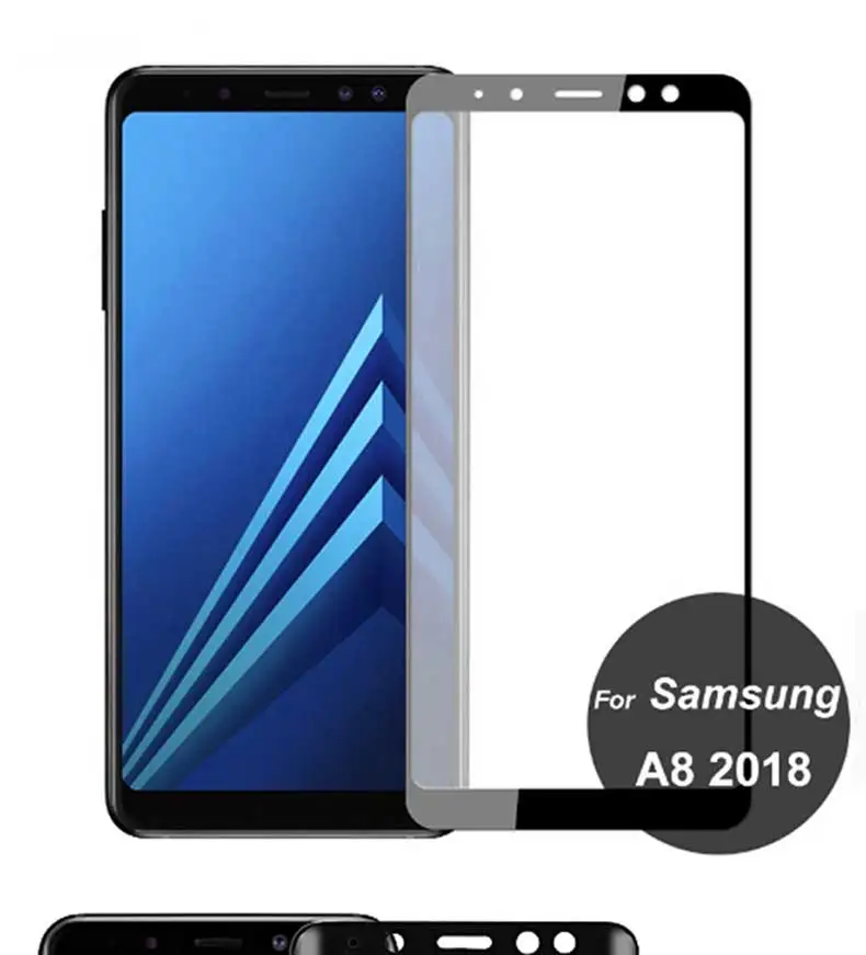 9D полное покрытие из закаленного стекла для samsung Galaxy J2 J4 J6 A6 A8 Plus протектор экрана для samsung A6 A8 защитная пленка