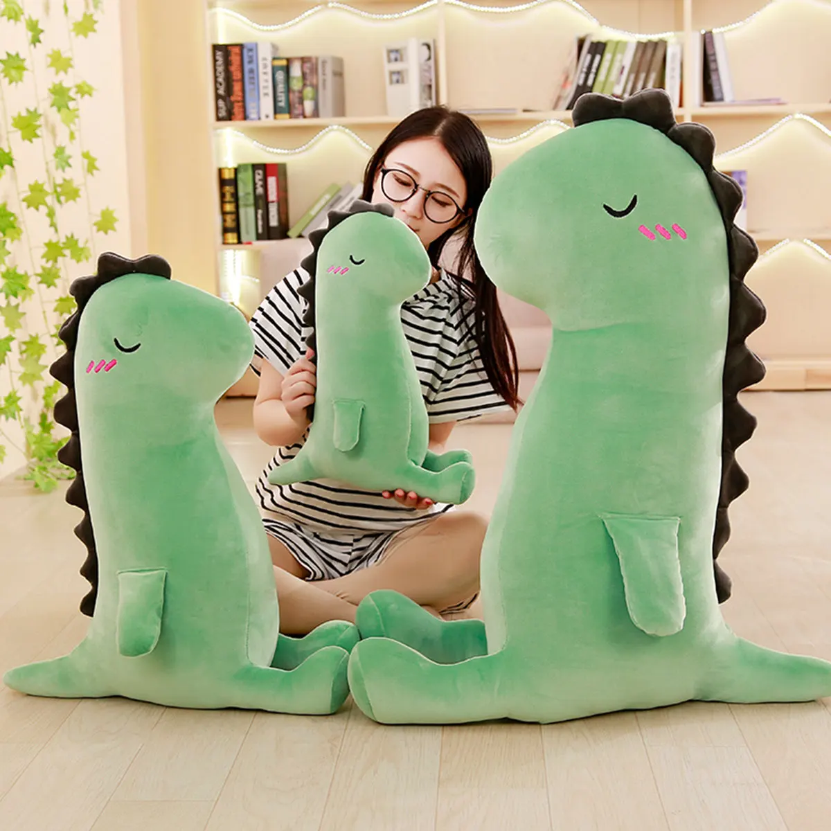Kawaii эластичный плюшевый динозавр игрушка кукла мультяшный мягкая