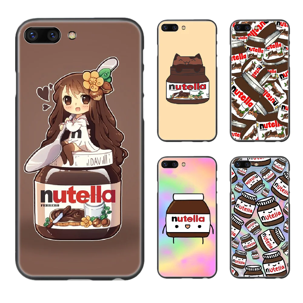 Kawaii nutella чехол для телефона Корпус iphone 5 5s se 2 6 6s 7 8 plus X XS XR 11 PRO MAX черный Etui 3D hoesjes