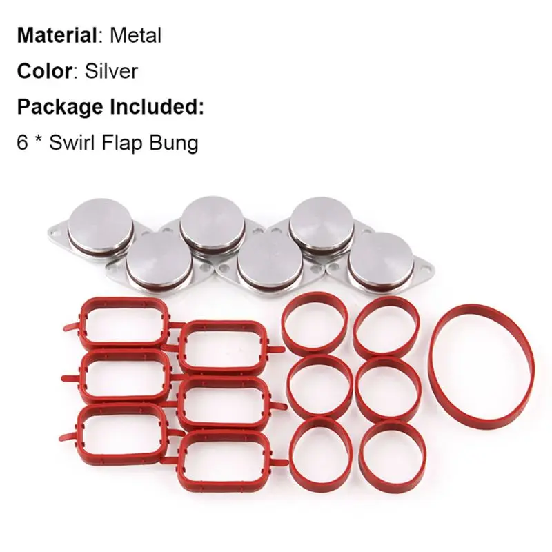 6X 33MM for diesel swirl blanks flaps repair delete kit with intake gaskets | Автомобили и мотоциклы