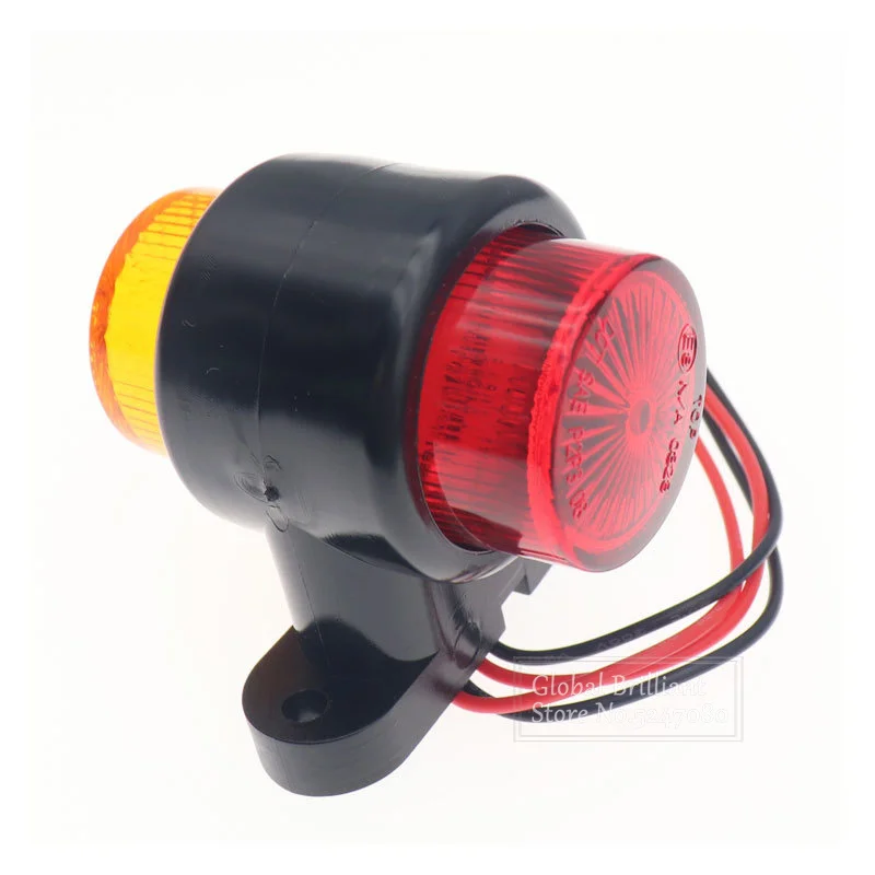 

8LED 12V/24V Red & Amber Side Marker Light Truck Light Indicator Trailer Truck Lorry Caravan Safety Warning Turn Signal Lamp