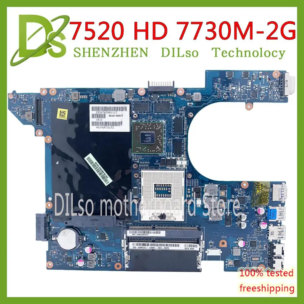 KEFU QCL00 LA 8241P 7520 материнская плата для dell Inspiron 15R 5520 ноутбука AMD HD 7730M 2GB Оригинал 100%