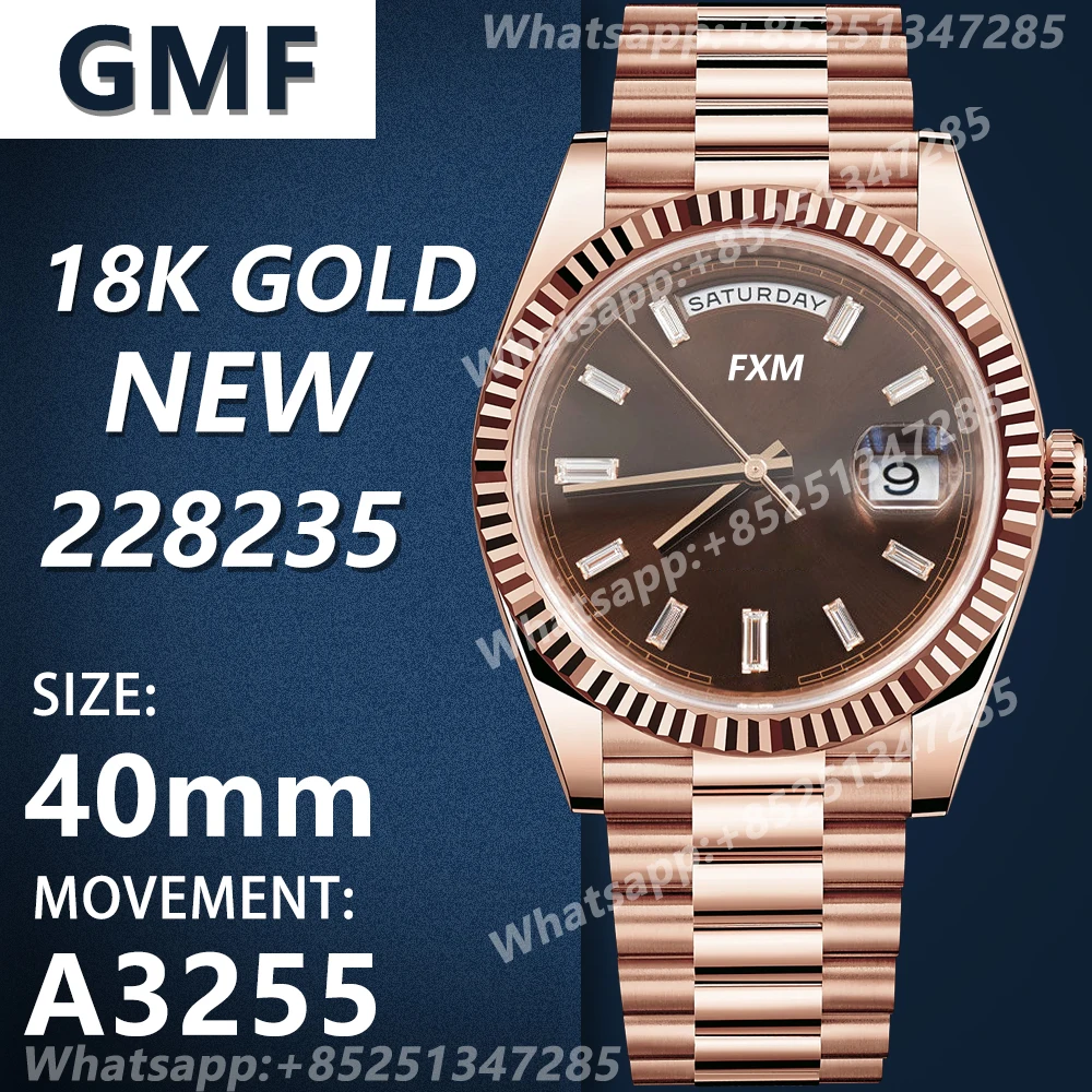 

Men's Automatic Mechanical Day Date 2 228235 40mm 904L GMF Noob VSF Clean AAA Replica Watch Super Clone Sports Top Luxury Brand