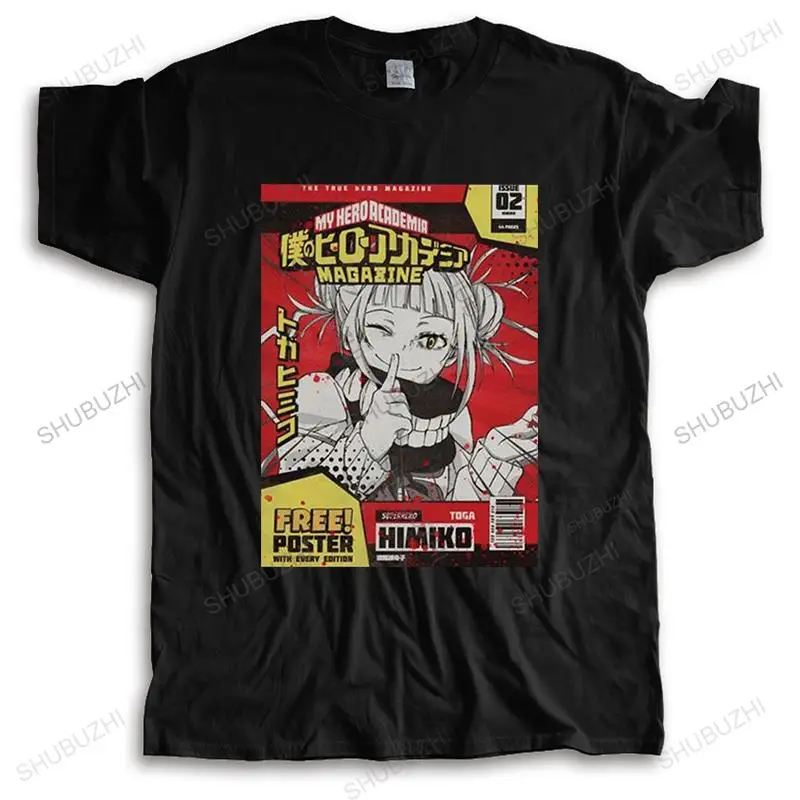 

Cool My Hero Academia Magazine Himiko Toga Tshirt Men Short Sleeved Anime Manga Tee Kawaii Summer T Shirt 100% Cotton T-shirt