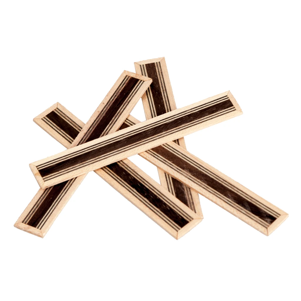 

New Design 5 Pcs Exquisite Wooden Tie Blocks Bridge Guitar Decorative Parts
