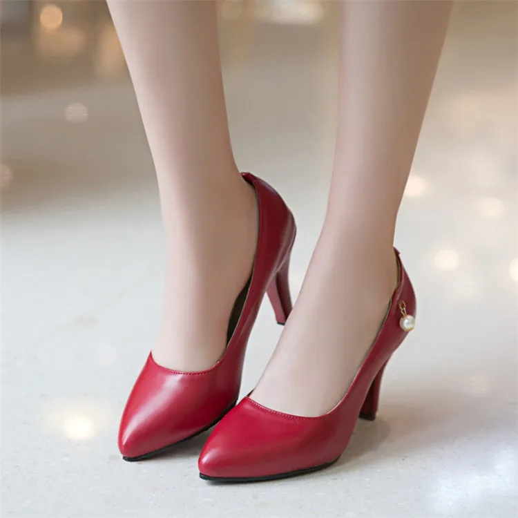 Женские туфли на высоком каблуке женские туфли-лодочки тонкие с острым носком